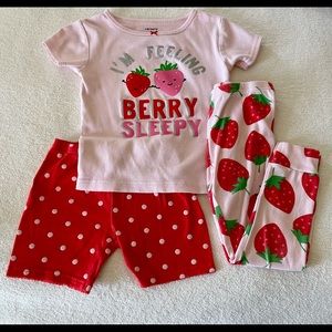 Carter’s 4T 3-Piece Strawberry Pajama Set